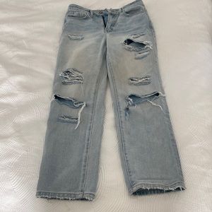 Vervet ripped light denim jeans